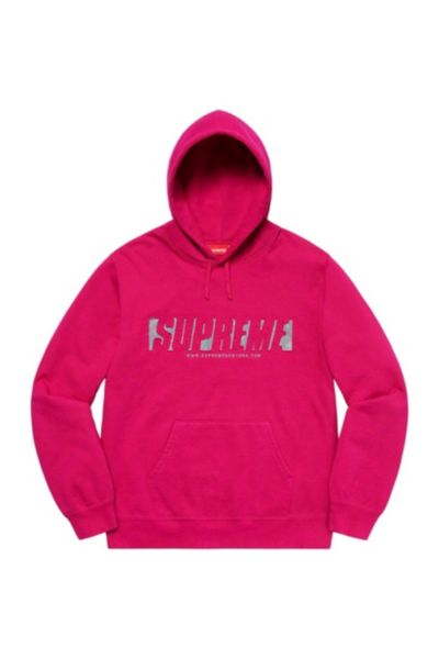 Supreme Reflective Cutout Hooded Sweatshirt Urban Outfitters