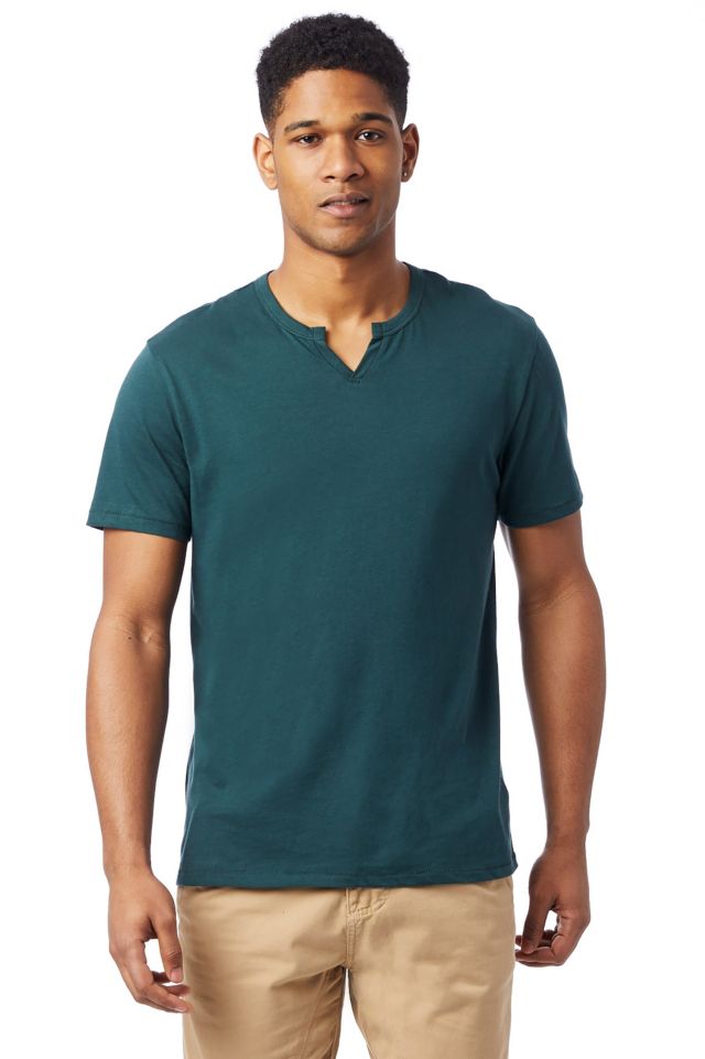 Alternative Pima Cotton Notched Neck Tee #1