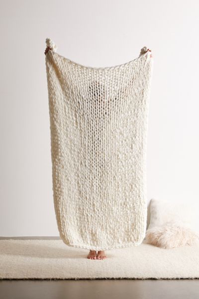 Chunky Knit Throw Blanket