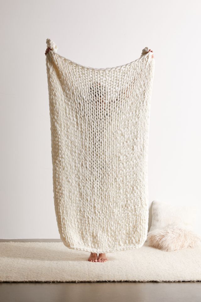 Chunky Knit Throw Blanket
