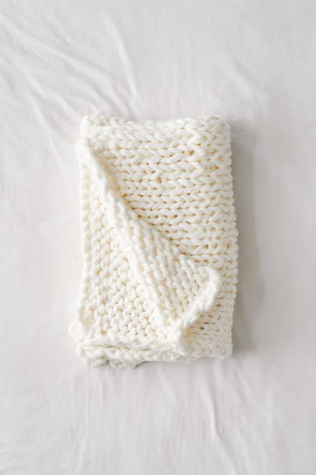 Chunky Knit Throw Blanket #1