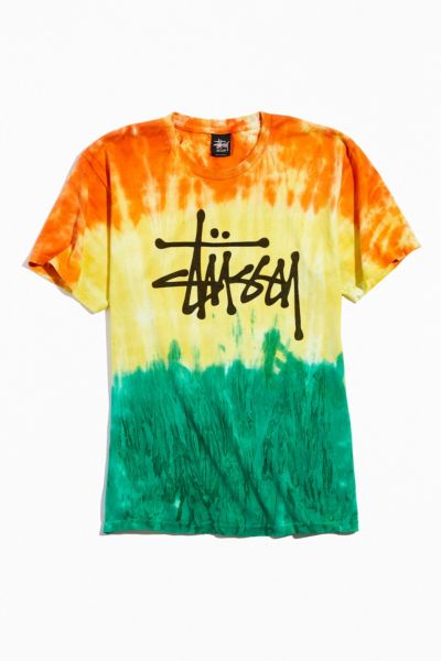 トップス STUSSY Floral S Crew bleach tie dye STUSSY Floral S Crew bleach tie dye STUSSY Bleach Wash