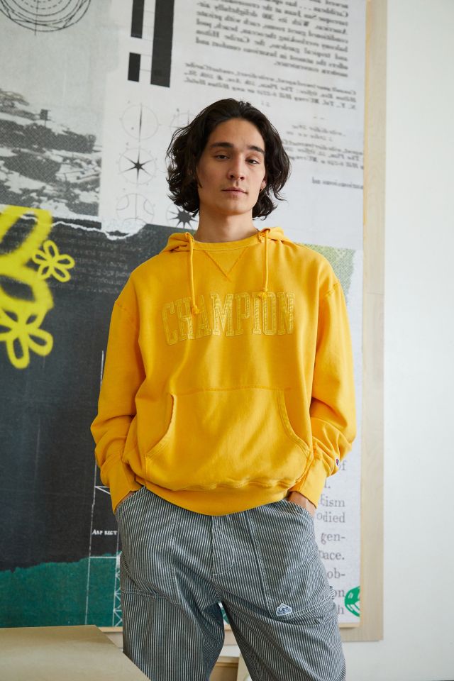 Urban outfitters yellow champion clearance hoodie