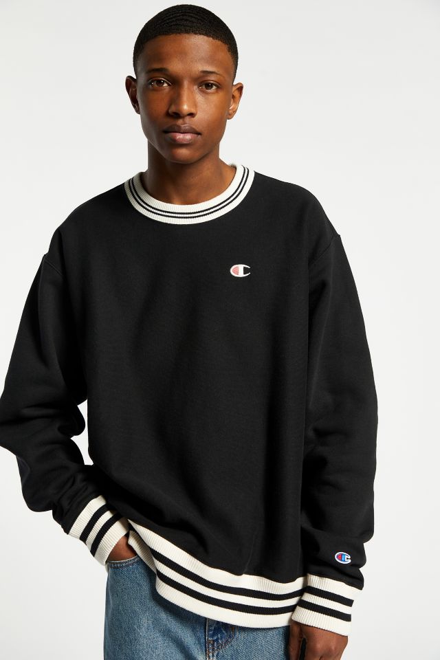 Champion UO Exclusive Weave Tipped Crew Neck Sweatshirt | Urban Outfitters