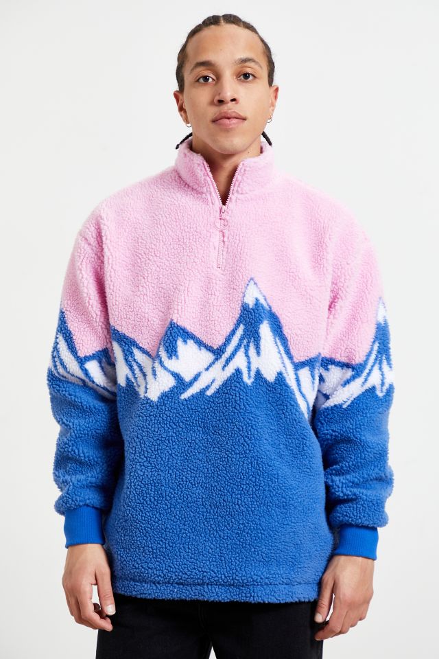Lazy Oaf Snow Mountain Zip Fleece Sweatshirt | Urban Outfitters