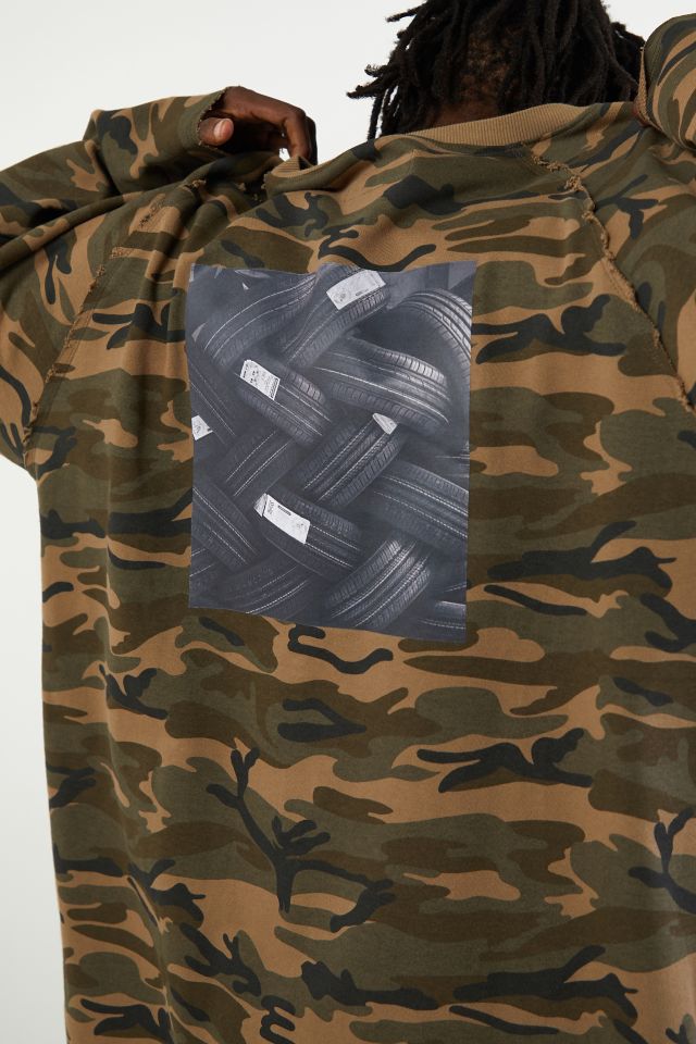 Asparagus Camo Oversized Crew Neck Sweatshirt #2