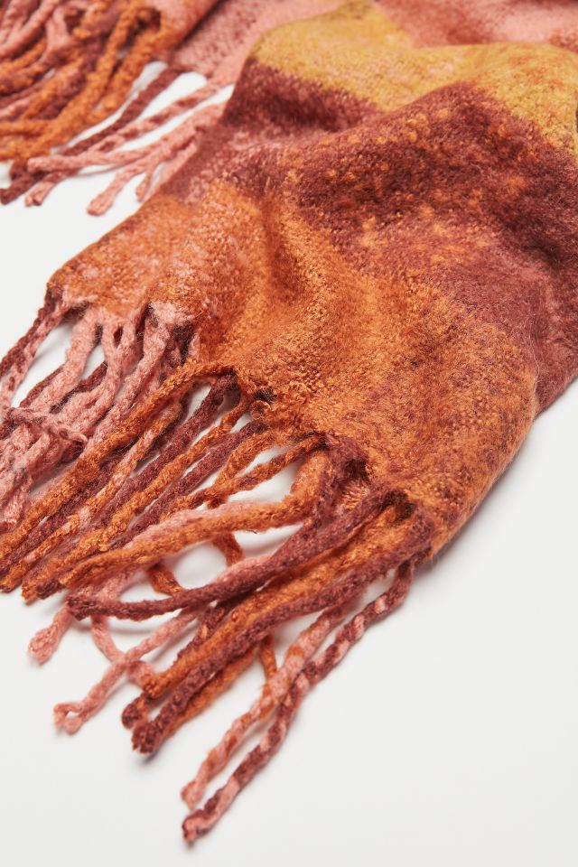 Check Plaid Blanket Scarf #1