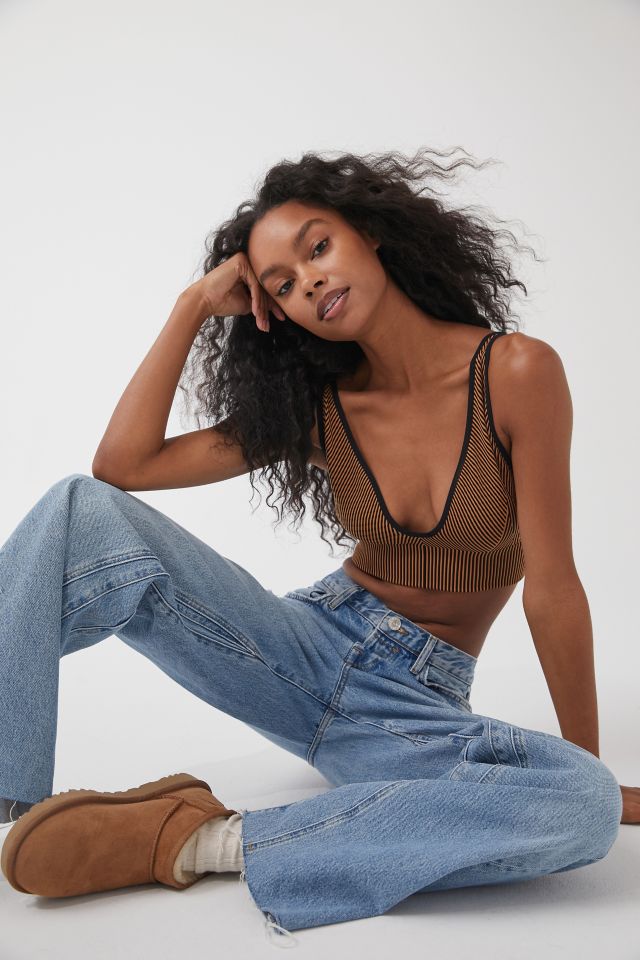 Out From Under Engineered Seamless Ribbed Plunge Bra Top #3