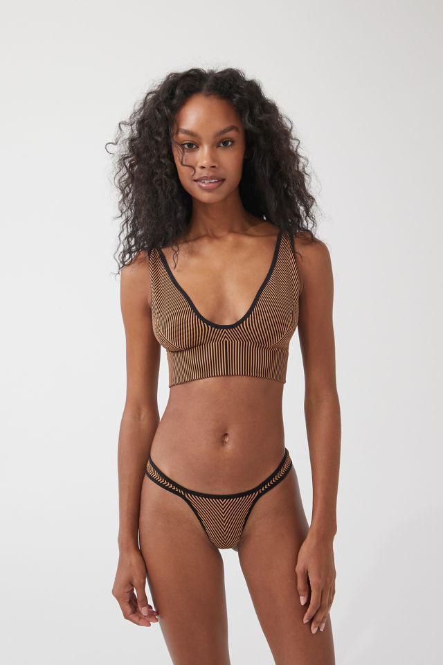 Out From Under Engineered Seamless Ribbed Plunge Bra Top #5