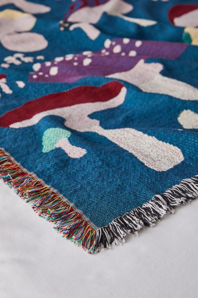 Mushroom Chart Woven Throw Blanket | Urban Outfitters