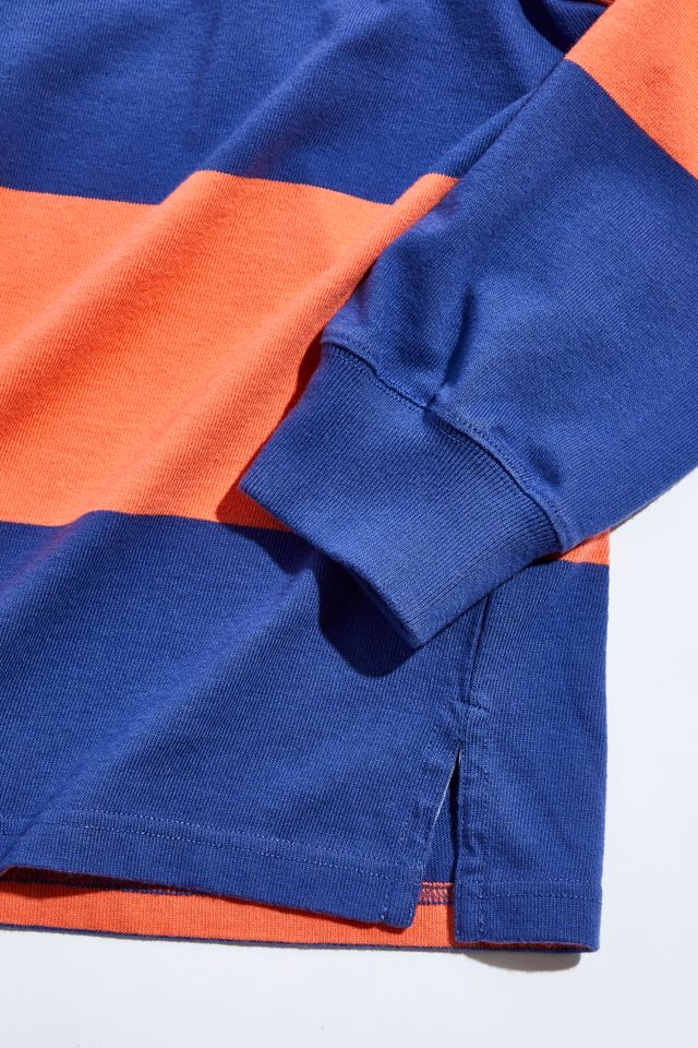 2nd Base Vintage Polo Ralph Lauren Orange Stripe Rugby Shirt #2