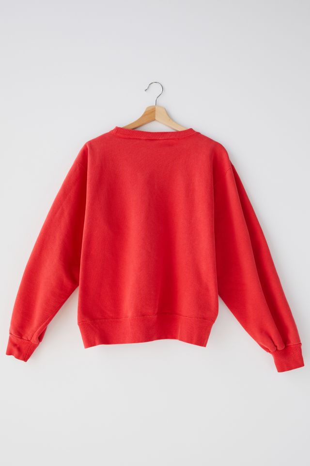 Sweatshirt vintage à col rond rouge pâle Champion  #2