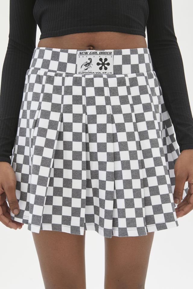 NEW girl ORDER Checkered Pleated Mini Skirt #1