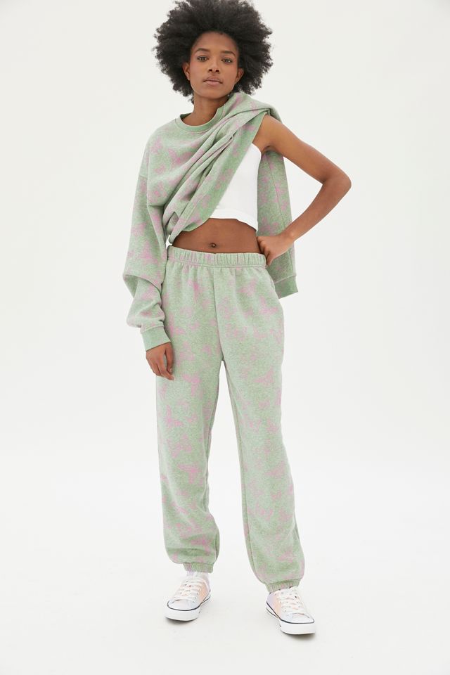 NEW girl ORDER Butterfly Acid Wash Jogger Pant Urban Outfitters