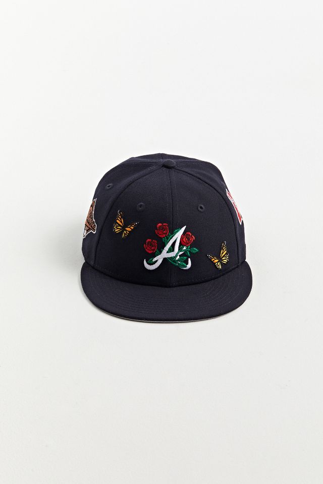 New Era UO Exclusive Atlanta Braves Butterfly Patch Snapback Hat #2