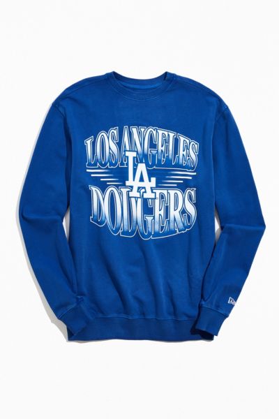 New Era Los Angeles Dodgers Throwback Mens Crewneck (Grey/Blue)