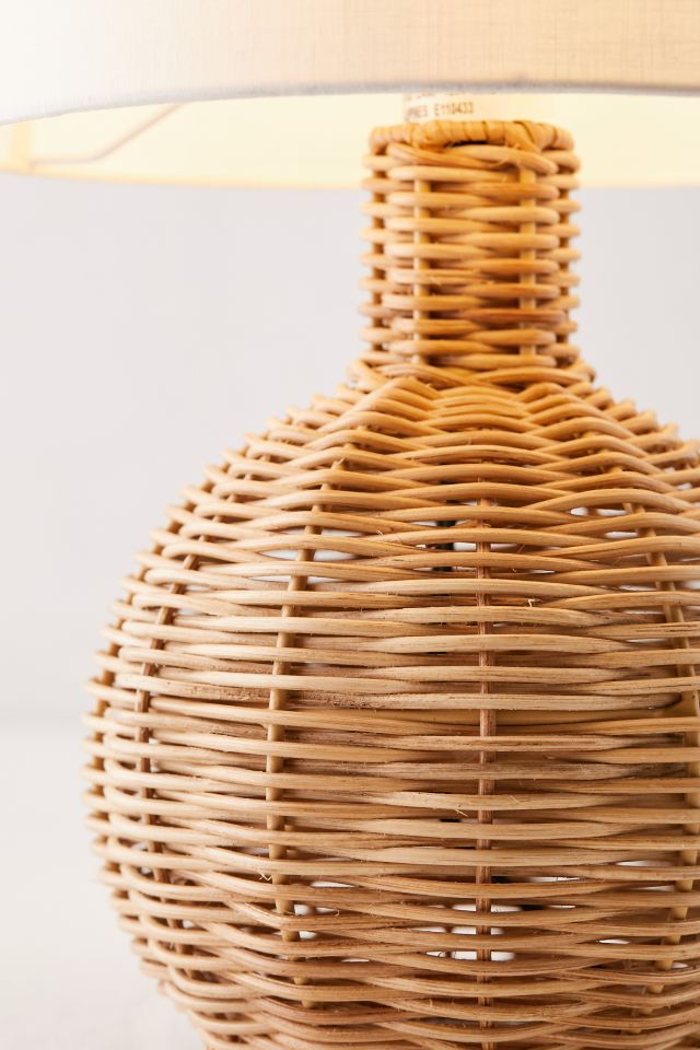 Round Woven Table Lamp #3