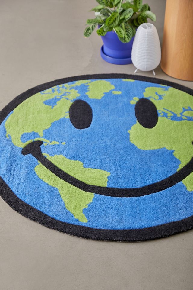 Chinatown Market X Smiley Globe Plush Rug #1