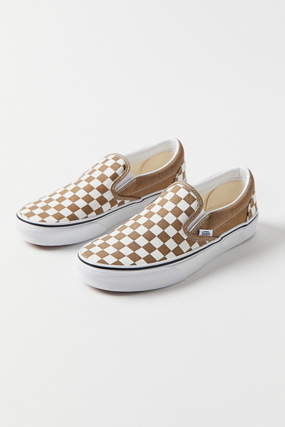 vans checkered tan
