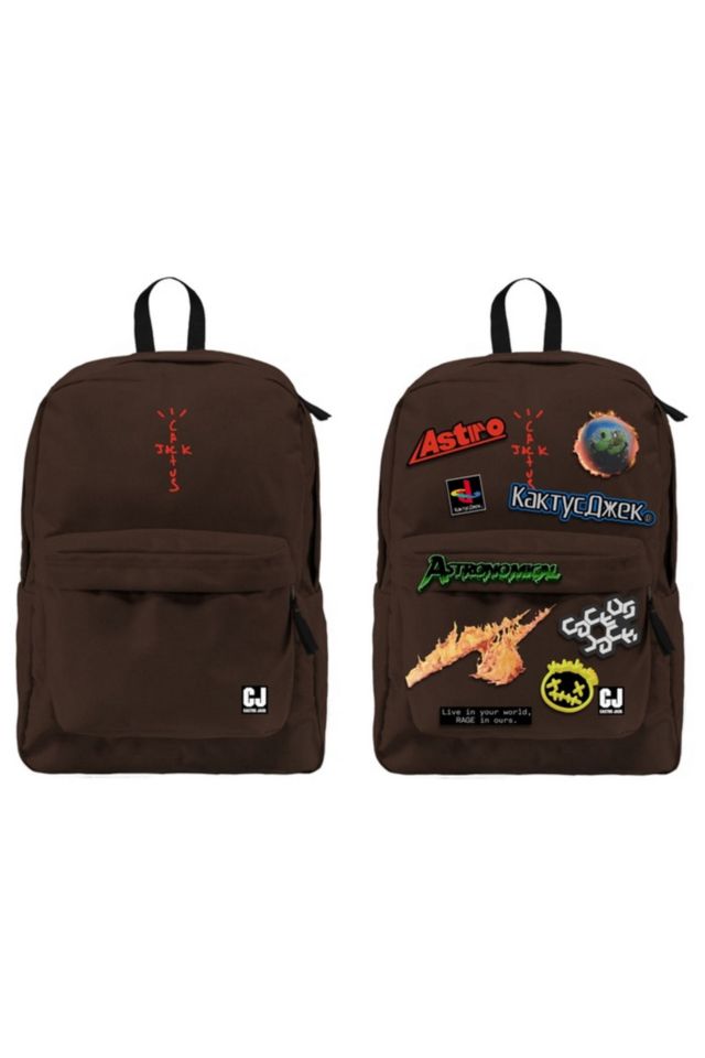 Travis Scott Cactus Jack Backpack With Patch Set Brown — Kick Game