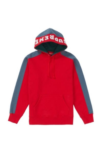 Supreme paneled hooded sale