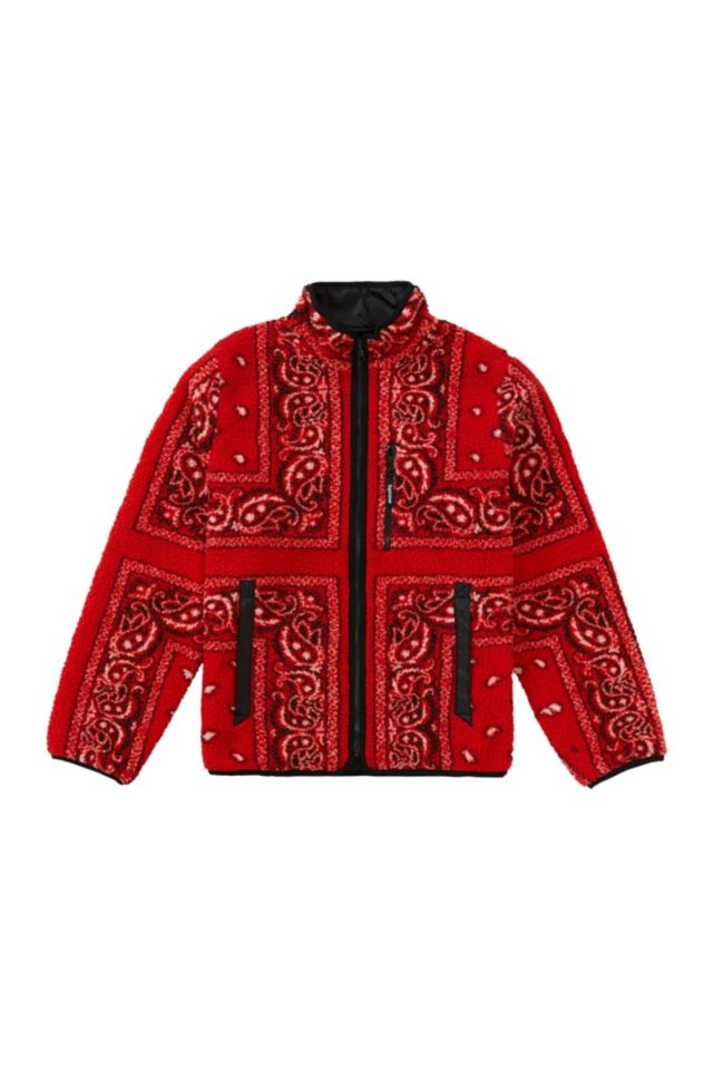 特価 Supreme - M Reversible Bandana Fleece Jacket blacの通販 by