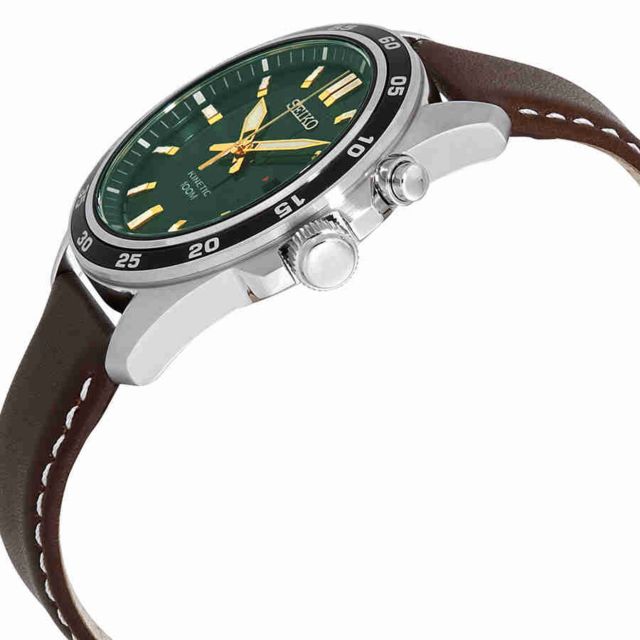 Seiko Kinetic Green Dial Brown Leather Men s Watch SKA791 Urban