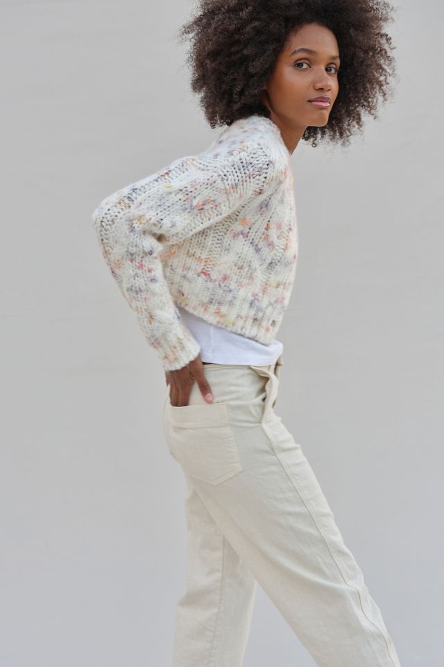 UO Cameron Cropped Cable Knit Cardigan #1