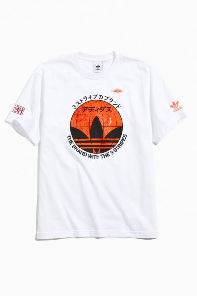 adidas Japanese Text Multi Logo Long Sleeve Tee | Urban