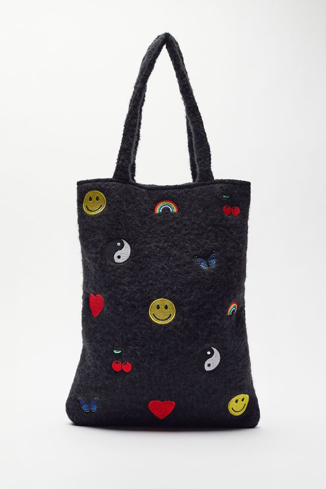 UO Embroidered Knit Tote Bag Urban Outfitters