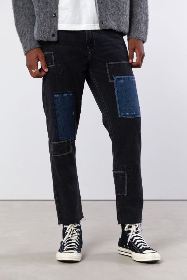 BDG Dad Jean – Black Patchwork #1