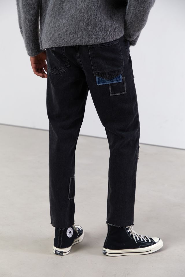 BDG Dad Jean – Black Patchwork #4