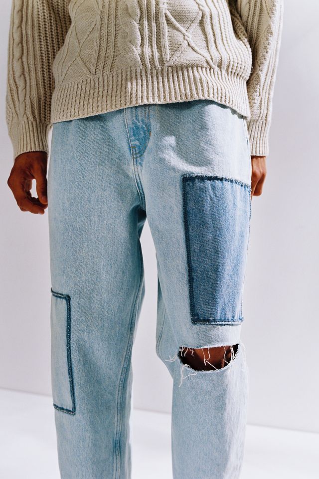 BDG Bow Fit Jean – Light Wash Patchwork Urban Outfitters Canada