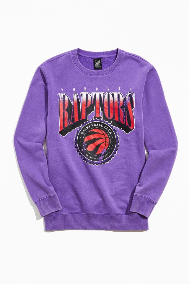 CustomCat Toronto Raptors 90's Dino Retro NBA Crewneck Sweatshirt Sport Grey / 3XL