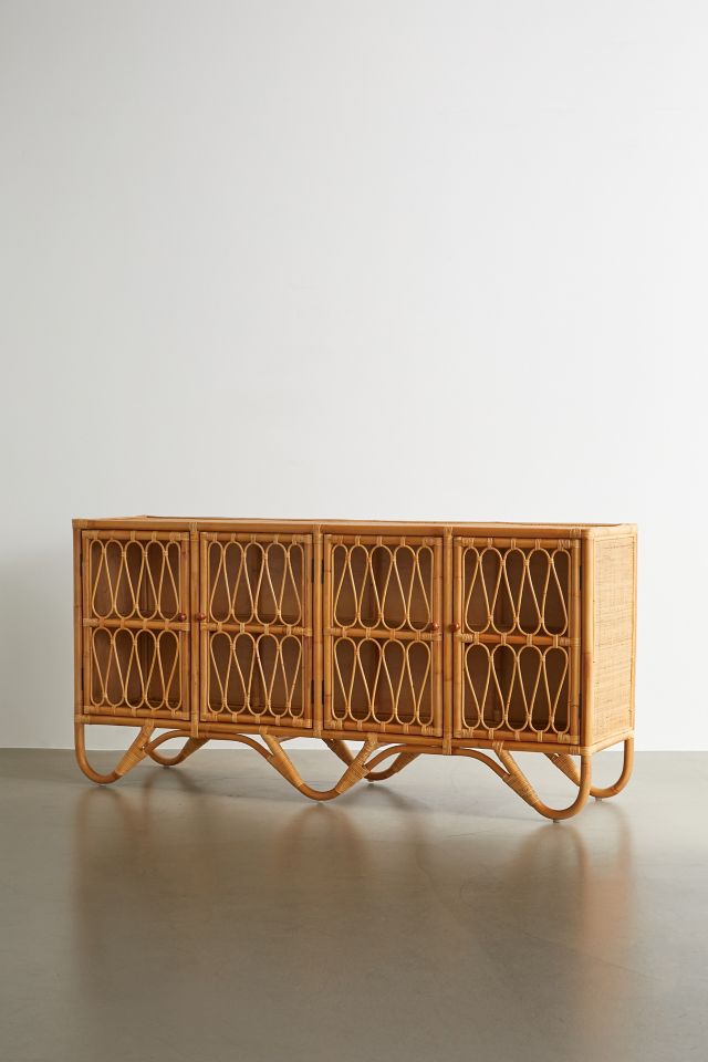 Melody 4-Door Rattan Storage Cabinet #2