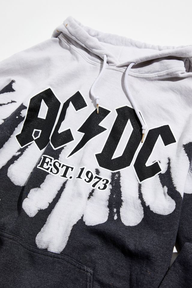 AC/DC Bleach Drip Dye Hoodie Sweatshirt #1