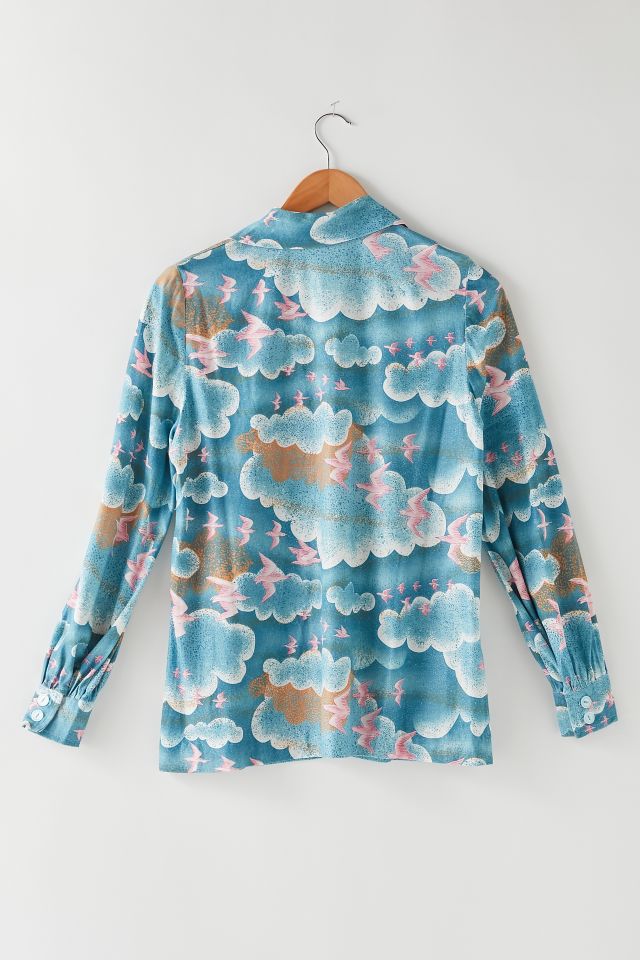 Haut vintage imprimé avec nuage  #1