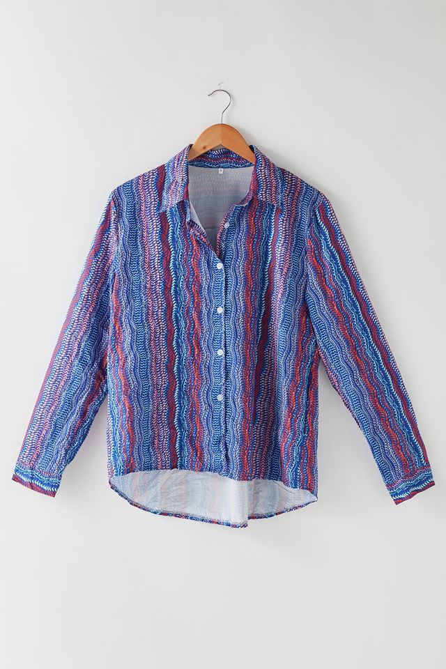 Vintage Gradient Pattern Top | Urban Outfitters