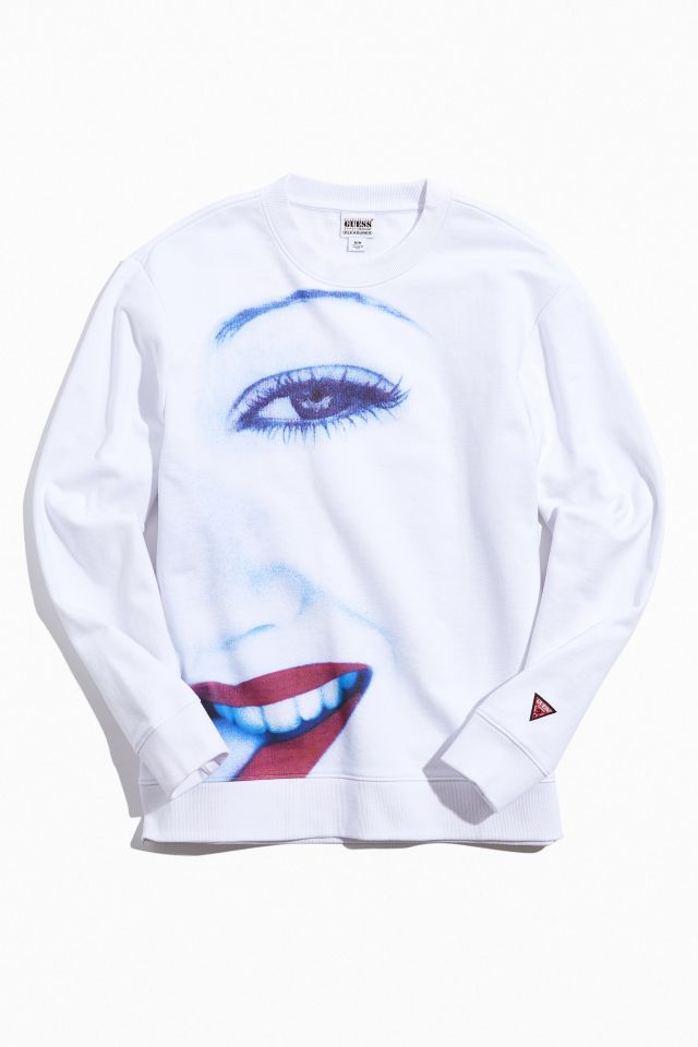 GUESS ORIGINALS X Pleasures Lip Bite Crew Neck Sweatshirt