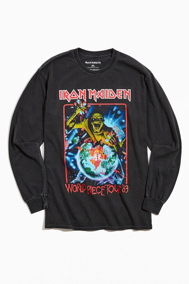 Iron Maiden World Piece Long Sleeve Tee | Urban Outfitters