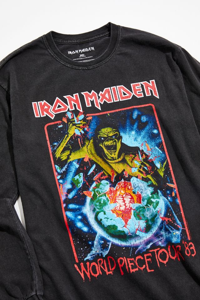 Iron Maiden World Piece Long Sleeve Tee | Urban Outfitters