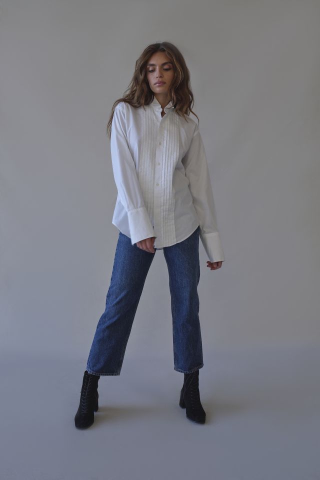Urban Renewal Vintage Oversized Tuxedo Shirt #3