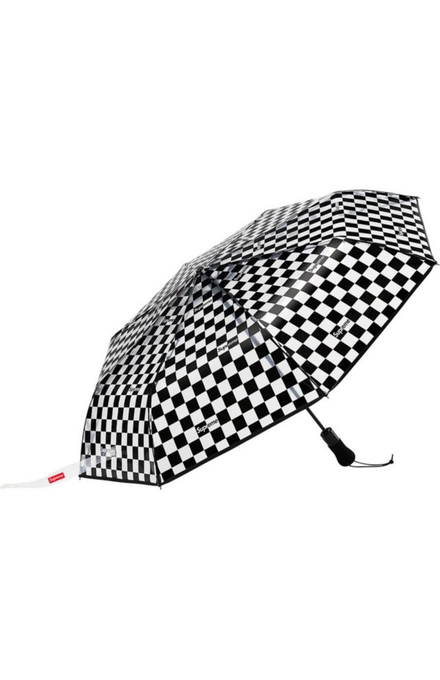 Supreme ShedRain Transparent Checkerboard Umbrella Black