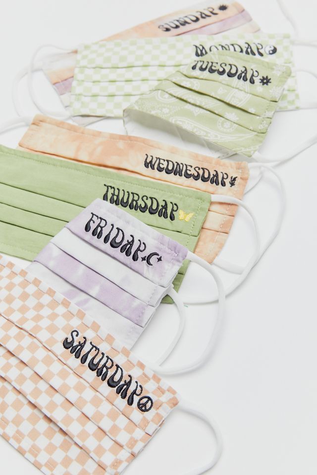 Days Of The Week Face Mask Set #2