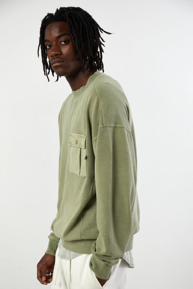 Standard Cloth Surplus Pocket Crew Neck Sweatshirt #3