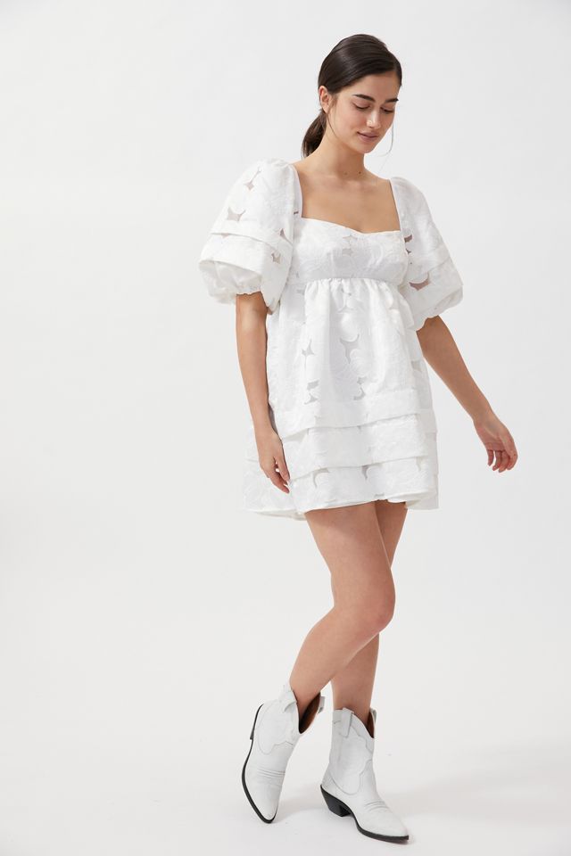 For Love & Lemons Evelyn Jacquard Babydoll Mini Dress #2