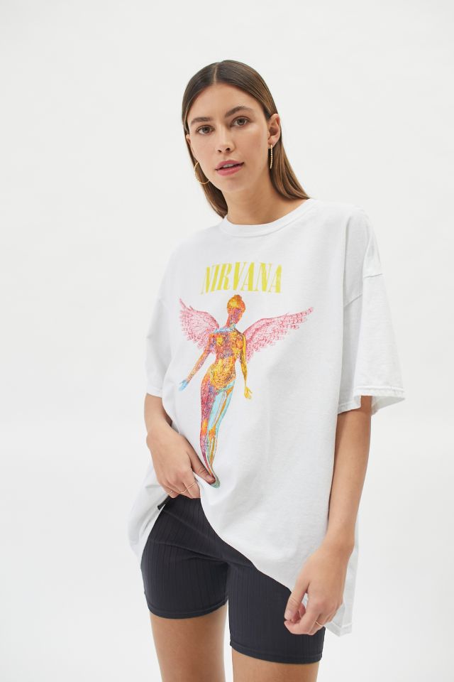 Nirvana In Utero Overdyed T-Shirt Dress | Urban Outfitters