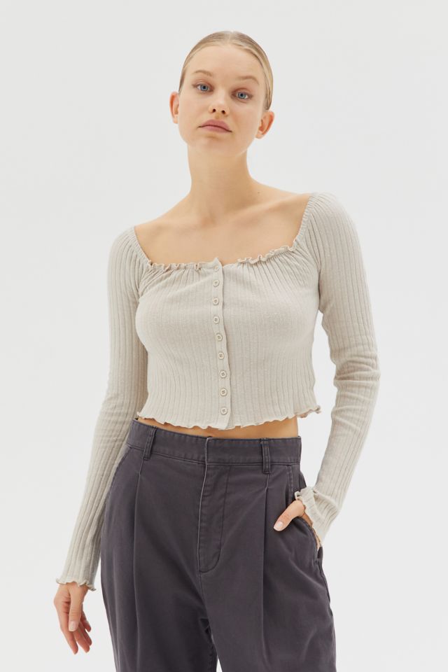 UO Bridgette Square Neck Cardigan