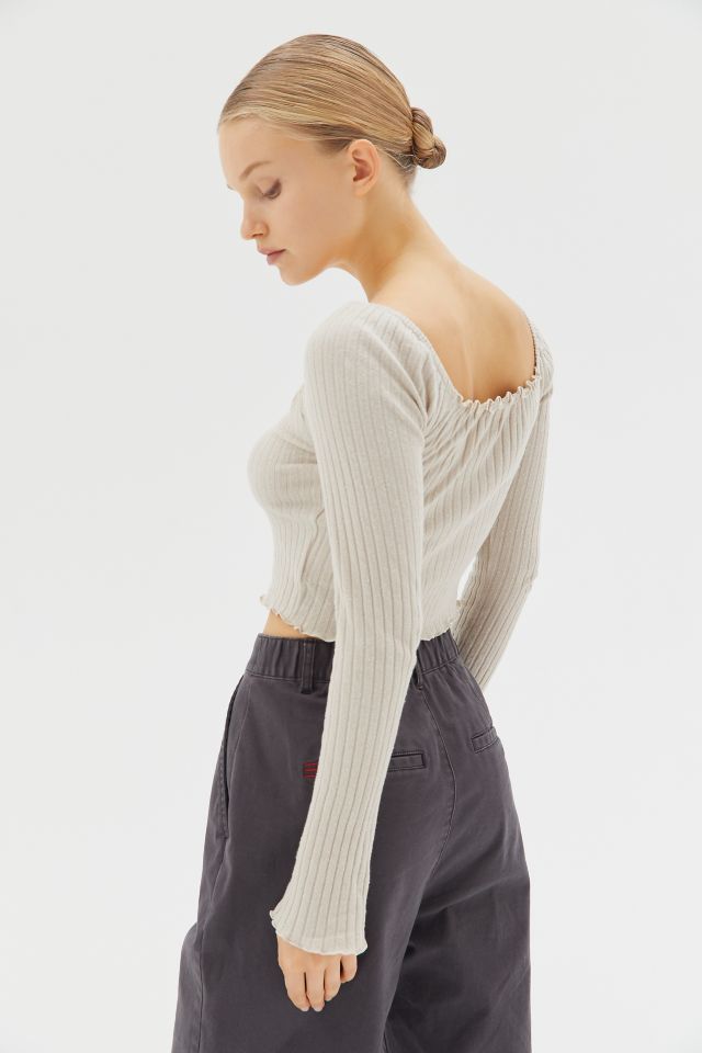 UO Bridgette Square Neck Cardigan #1