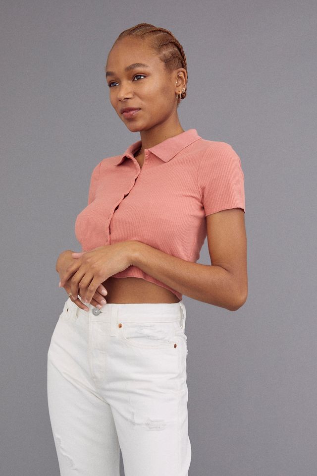 UO Heath Button-Up Polo Top #5